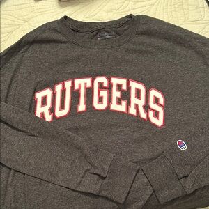 Champion Rutgers Gray Long Sleeve Shirt